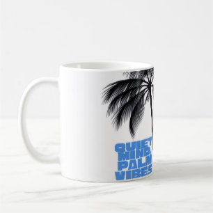 Two Palm Trees Wall Art   Tropical Minimalist Coffee Mug