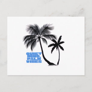 Two Palm Trees Wall Art Tropical Minimalist Holiday Postcard