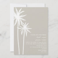 Two Palm Trees Wedding Invitation