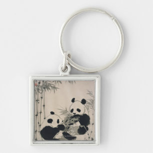 Two Pandas Key Ring
