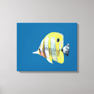Two Panel Copper-banded Butterfly Fish Canvas Print