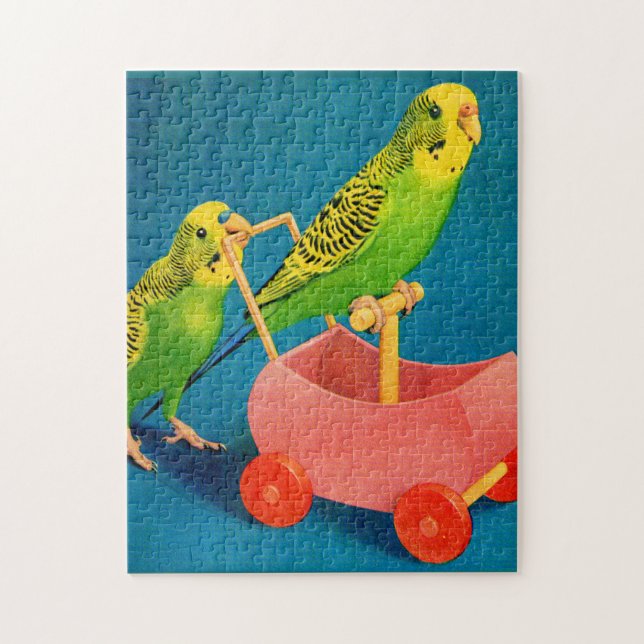 two parakeets jigsaw puzzle (Vertical)