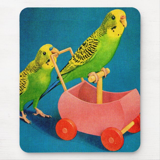 two parakeets mouse pad (Front)