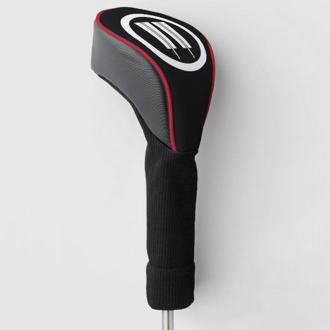 Two parallel Fans in circle Golf Head Covers (Angled)