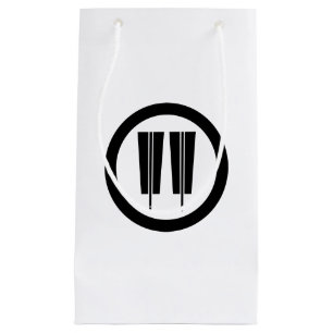 Two parallel Fans in circle Small Gift Bag
