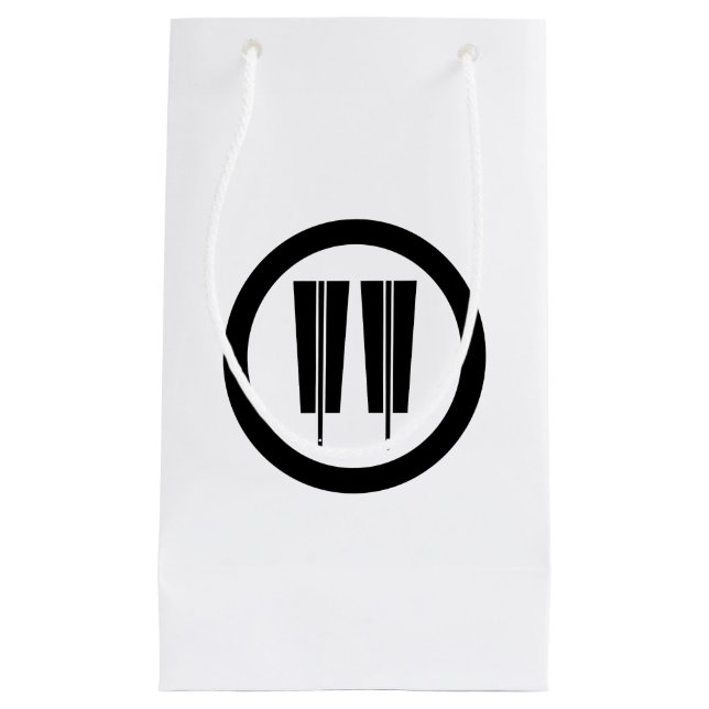 Two parallel Fans in circle Small Gift Bag (Front)