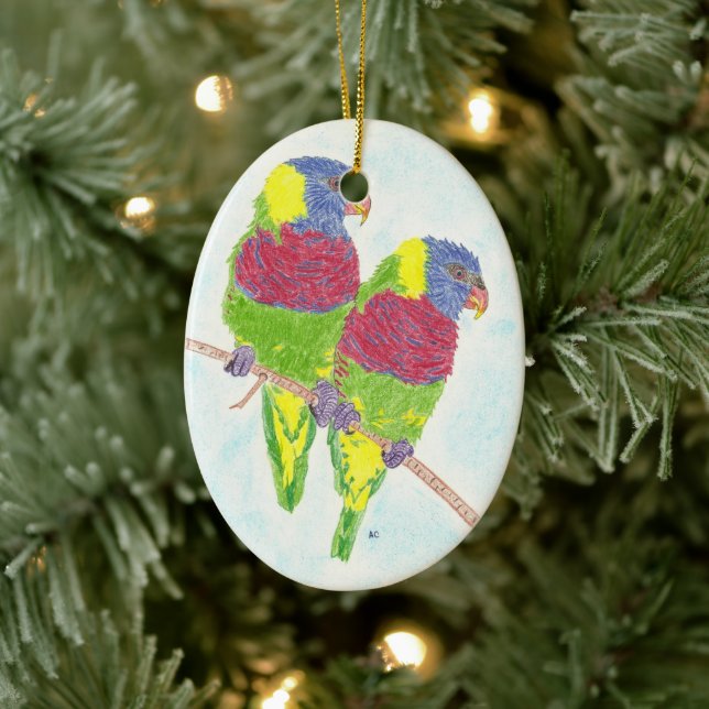 Two parrots | Bird Christmas ornament (Tree)