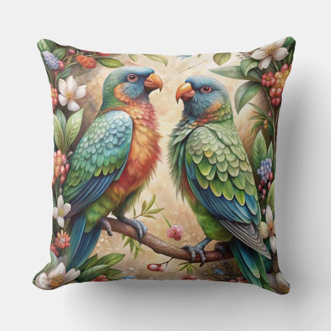 Two Parrots Cushion (Front)