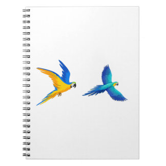 Two Parrots Flying Notebook