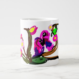 Two parrots live large coffee mug