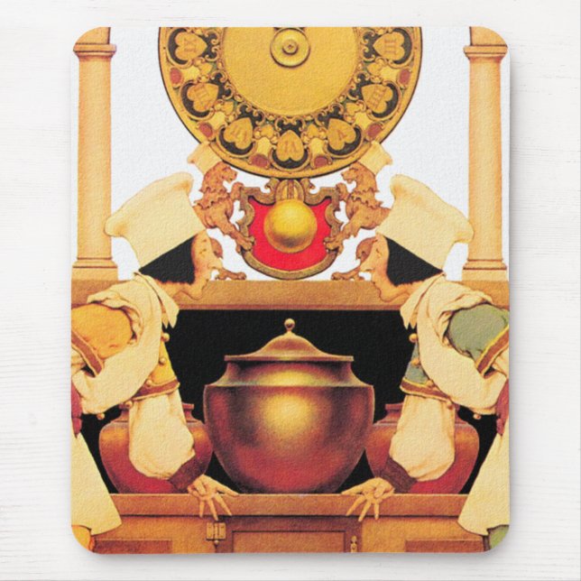 Two Pastry Cooks - by Maxfield Parrish Mouse Pad (Front)