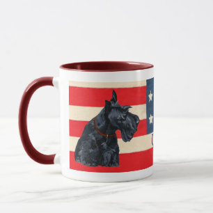 Two Patriotic Scottish Terriers Mug