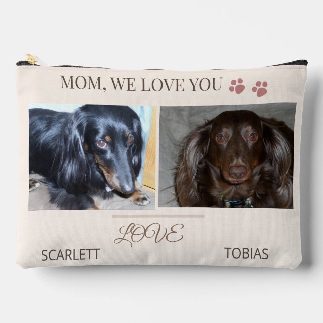 Two Paws Carry Love to Mum Accessory Pouch (Front)