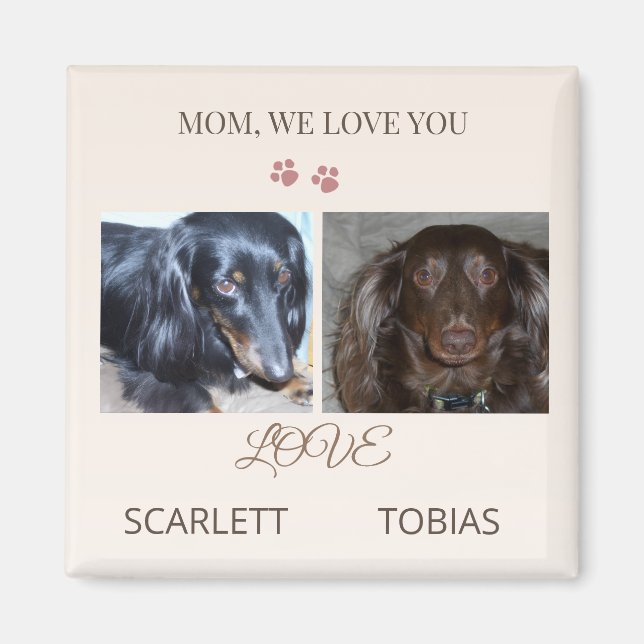 Two Paws Leave Love on Mum's Day Magnet (Front)
