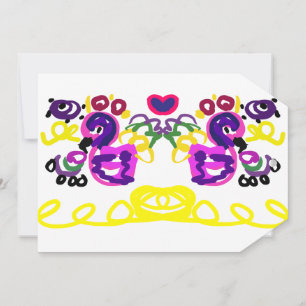 Two Peacocks spring Thank You Card