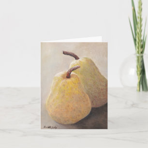 Two Pears Art Note Card