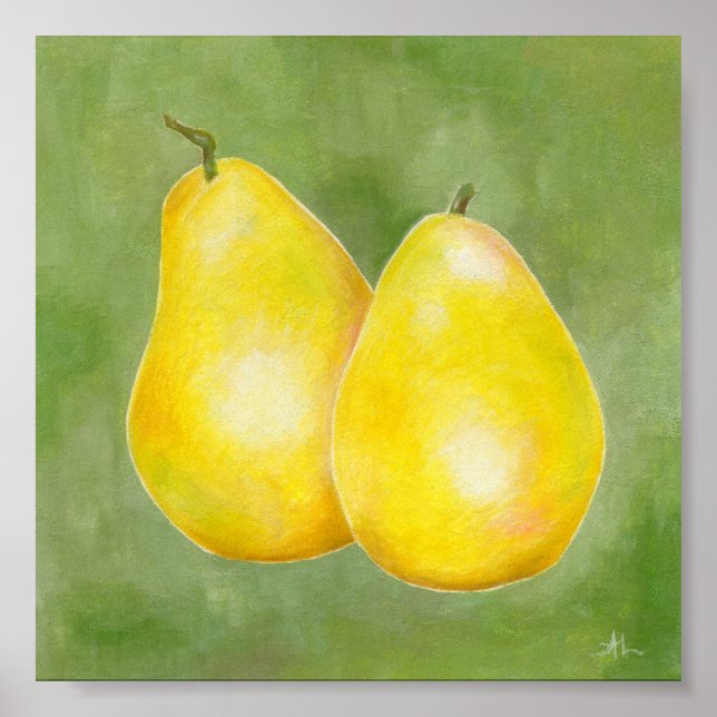 Two Pears Painting print (Front)