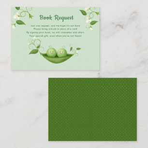 Two Peas Baby Shower Book Request Enclosure Card