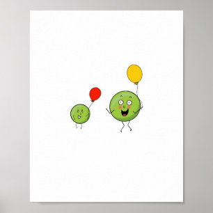 Two peas, cute pea theme poster