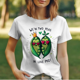 Two Peas in a Love Pod Adorable Valentines  T-Shirt