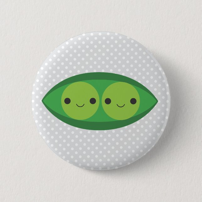 Two Peas in a Pod 6 Cm Round Badge (Front)