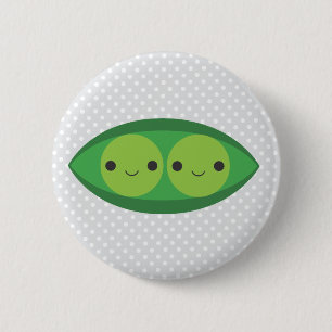 Two Peas in a Pod 6 Cm Round Badge