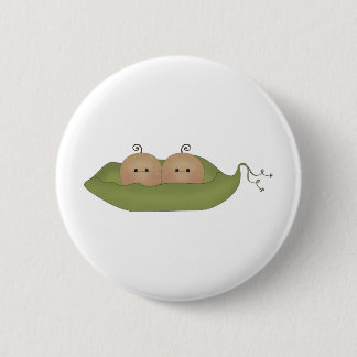 Two Peas In A Pod 6 Cm Round Badge