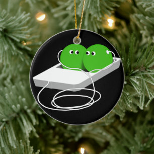 Two Peas In A Pod (Add Your Text) Ceramic Tree Decoration
