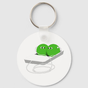 Two Peas In A Pod (Add Your Text) Key Ring