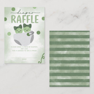 Two Peas in a Pod Baby Shower Diaper Raffle Enclosure Card