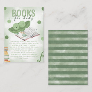 Two Peas in a Pod Books for Baby Shower Enclosure Card