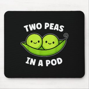 Two Peas In A Pod Cute Kawaii Funny  Mouse Pad