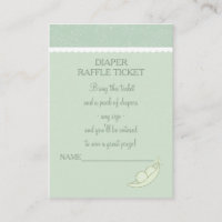 Two Peas In A Pod Diaper Raffle Ticket