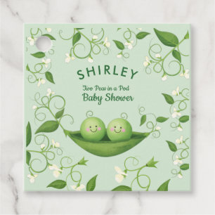 Two Peas in a Pod Gender Neutral Twins Shower Favour Tags