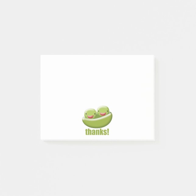 Two Peas In A Pod Give Thanks Post-it Notes (Front)