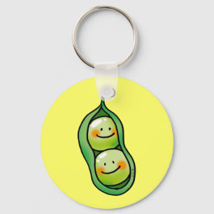 Two peas in a pod key ring