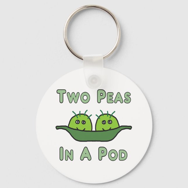 Two Peas In A Pod Key Ring (Front)