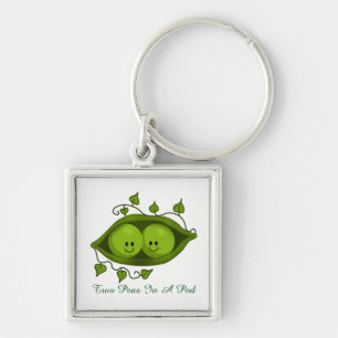Two Peas In A Pod Key Ring