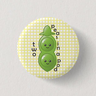 Two Peas in a Pod - Peas 3 Cm Round Badge