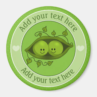 Two Peas In A Pod Personalised Magnet