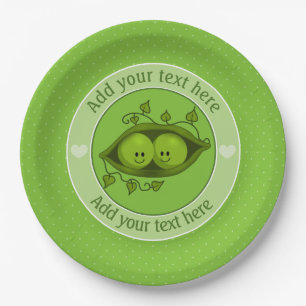 Two Peas In A Pod Personalised Paper Plate