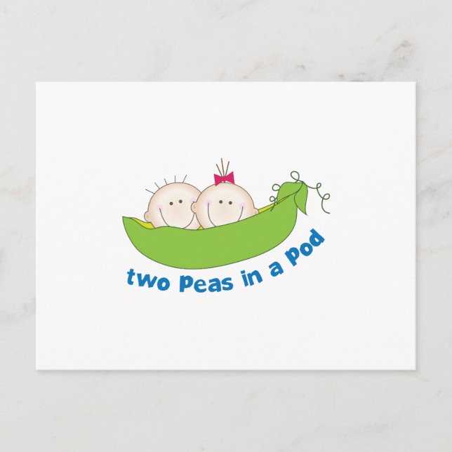 Two Peas In A Pod Postcard (Front)