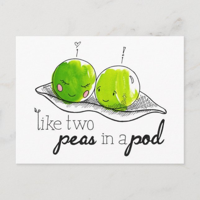 Two Peas in a Pod Postcard (Front)