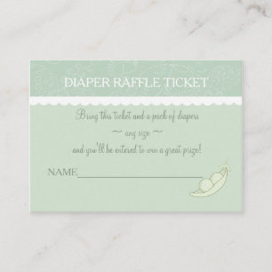 Two Peas In A Pod Raffle Ticket Enclosure Card