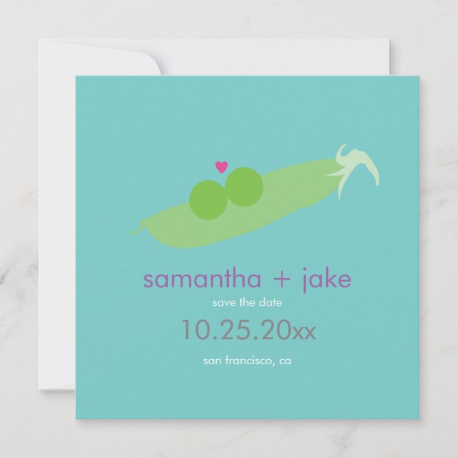 Two Peas in a Pod Save the Date (Front)