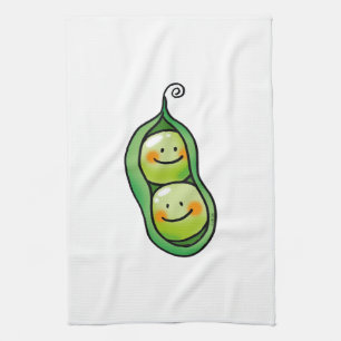two peas in a pod tea towel