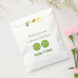 Two peas in a pod twin baby shower Favour Bags