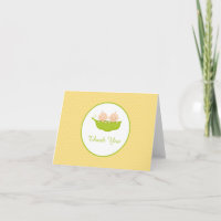 Two Peas in a Pod, Twins Thank You Note