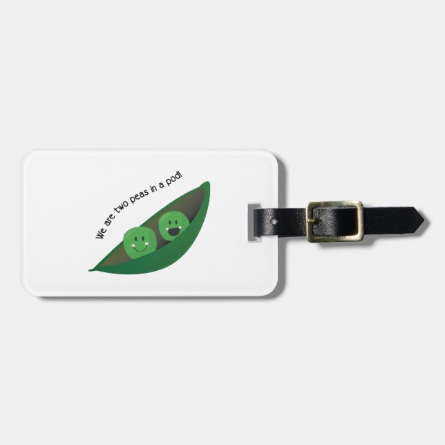 Two Peas in Pod Luggage Tag (Front Horizontal)