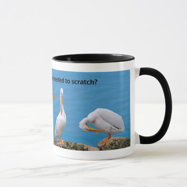 Two Pelicans with an Itch Mug (Right)